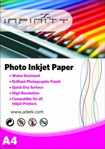Infinity Glossy Paper 160 แกรม (แพ็ค 20 แผ่น) 