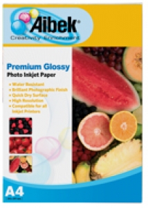 Aibek Glossy Paper 230 แกรม (แพ็ค 100 แผ่น)